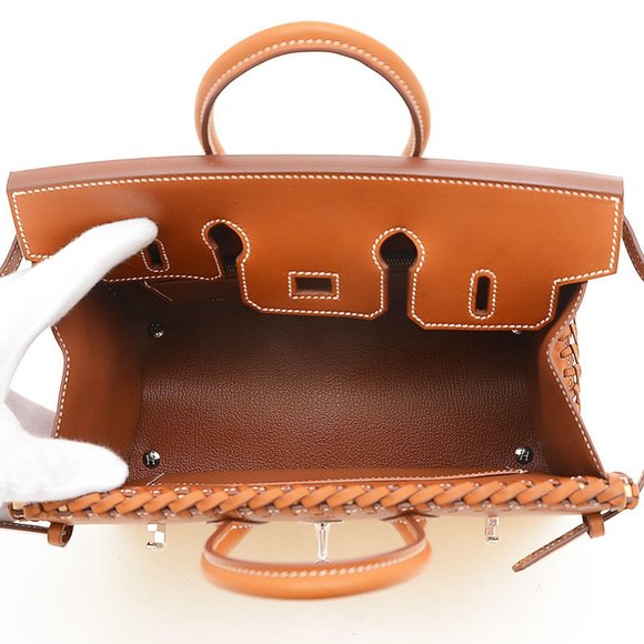 Hermes Birkin Picnic 25 Handbag Barenia Rattan Forbes U Stamp - Picture 6 of 10